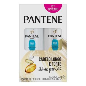 KIT PANTENE BRILHO EXTREMO SHAMPOO COM 400ML + CONDICIONADOR COM 175ML
