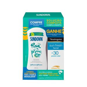 KIT PROTETOR SOLAR CORPORAL SUNDOWN FPS50 COM 200ML + NEUTROGENA SUN FRESH FPS30 COM 40G