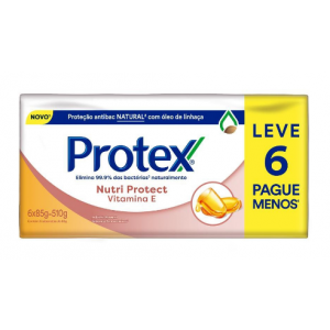 KIT SABONETE PROTEX COM 6 UNIDADES VITAMINA-E 85G CADA