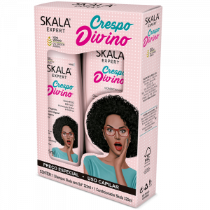 KIT SHAMPOO + CONDICIONADOR SKALA CRESPO DIVINO COM 325ML