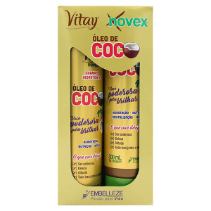 KIT NOVEX VITAY ÓLEO DE COCO SHAMPOO + TRATAMENTO CONDICIONANTE COM 300ML CADA