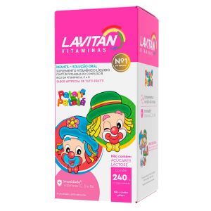 LAVITAN KIDS SABOR TUTTI-FRUTTI SOLUÇÃO ORAL COM 240ML