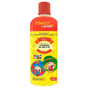 LAVITAN TÔNICO SUPLEMENTO VITAMÍNICO MINERAL 400ML SABOR MORANGO 