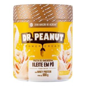 PASTA DE AMENDOIM LEITE EM PÓ COM WHEY PROTEIN DR.PEANUT COM 600G