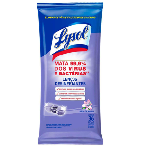 LENÇO DESINFETANTE LYSOL BRISA DA MANHÃ COM 36 UNIDADES