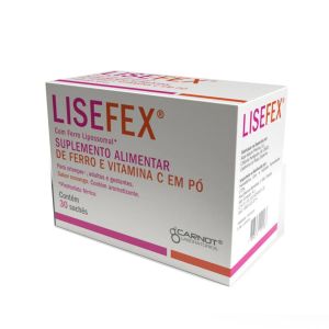 LISEFEX VITAMINA C + FERRO SABOR MORANGO COM 30 SACHÊS CARNOT 