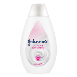 LOÇÃO HIDRATANTE CORPORAL JOHNSON'S DAILY CARE ROSAS E SÂNDALO COM 200ML