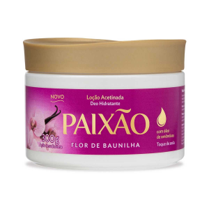 LOÇÃO HIDRATANTE ACETINADA CORPORAL PAIXÃO FLOR DE BAUNILHA 300G