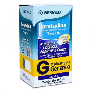 LORATADINA XAROPE 1MG COM 100ML - GERMED