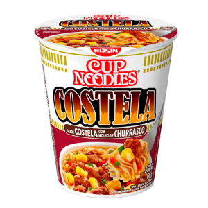 MACARRÃO INSTANTÂNEO CUP NOODLES COSTELA C/MOLHO DE CHURRASCO 68G