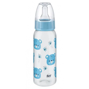 MAMADEIRA BICO REDONDO DE SILICONE 240ML URSO AZUL FIONA