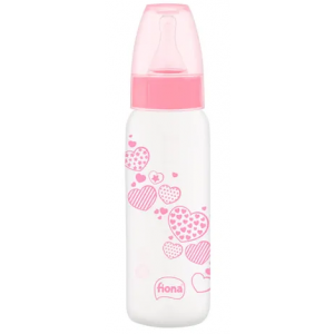 MAMADEIRA BICO SILICONE UNIVERSAL 240ML ANATÔMICO ROSA FIONA