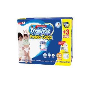 FRALDA CALÇA INFANTIL MAMYPOKO SUPER SECA JUMBINHO XXG - 18 UNIDADES +3 GRÁTIS