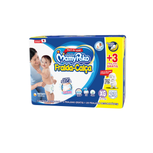 FRALDA CALÇA INFANTIL MAMYPOKO SUPER SECA JUMBINHO XG - 20 UNIDADES +3 GRÁTIS