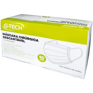 MASCARA CIRURGICA DESCARTAVEL  G-TECH 50 UNIDADES