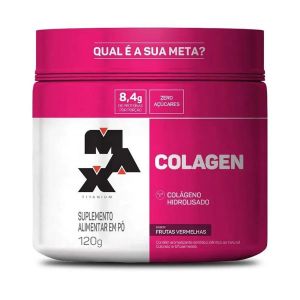 MAX TITANIUM COLAGEN FRUTAS VERMELHAS COM 120G