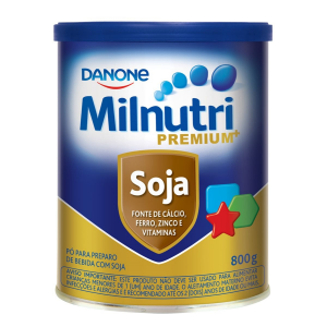 PÓ PARA PREPARO DE BEBIDA MILNUTRI PREMIUM SOJA DANONE 1 A 5 ANOS 800G
