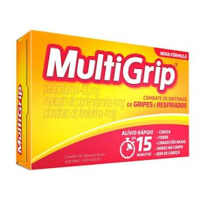 MULTIGRIP 400MG + 4MG + 4MG COM 20 CÁPSULAS