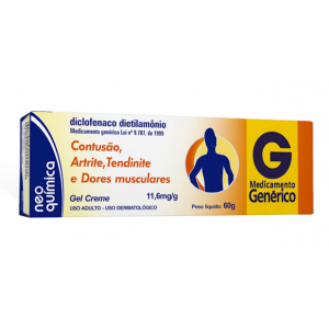 DICLOFENACO DIETILAMÔNIO GEL 11,6MG/G COM 60G - NEO QUIMICA 