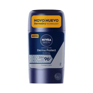 DESODORANTE ANTITRANSPIRANTE STICK BARRA NIVEA MEN DERMA PROTECT CLINICAL 96H COM 54G