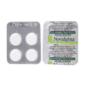NOVALGINA 500MG COM 4 COMPRIMIDOS
