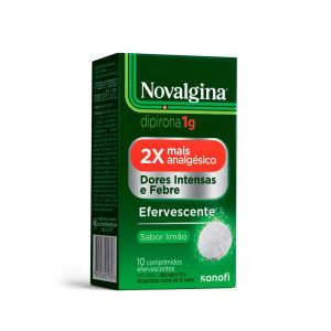 NOVALGINA DIPIRONA 1G COM 10 COMPRIMIDOS EFERVESCENTES SABOR LIMÃO
