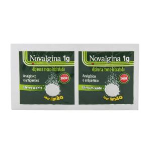 NOVALGINA 1G EFERVESCENTE SABOR LIMÃO COM 2 COMPRIMIDOS