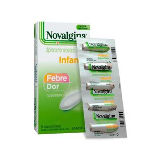 NOVALGINA DIPIRONA SÓDICA 300MG COM 5 SUPOSITÓRIOS
