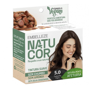 TINTURA SUAVE NATUCOR EMBELLEZE 5.0 CASTANHO CLARO