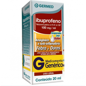 IBUPROFENO GOTAS 100MG COM 20ML  - GERMED