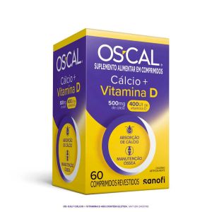 CÁLCIO 500MG + VITAMINA D 400UI OS-CAL D COM 60 COMPRIMIDOS