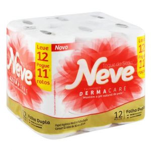 PAPEL HIGIÊNICO NEVE FOLHAS DUPLAS LEVE 12 PAGUE 11