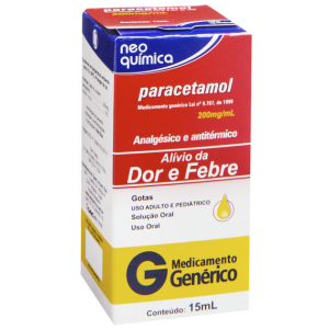 PARACETAMOL 200MG SOLUÇÃO ORAL 15ML - NEO QUÍMICA 