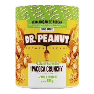 PASTA DE AMENDOIM PAÇOCA CRUNCHY COM WHEY PROTEIN DR.PEANUT COM 600G