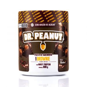 PASTA DE AMENDOIM BROWNIE COM WHEY PROTEIN DR.PEANUT COM 600G