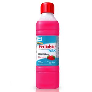 PEDIALYTE MAX SABOR MORANGO SOLUÇÃO 500ML