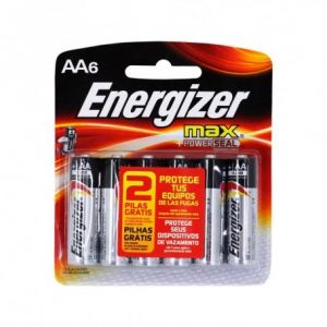 PILHA ALCALINA ENERGIZER MAX PEQUENA AA 4 UNIDADES + 2 UNIDADES GRÁTIS