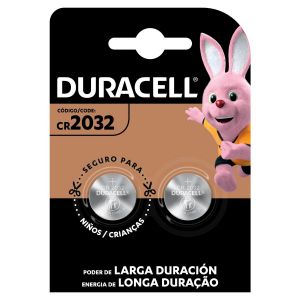 PILHA DE LÍTIO DURACELL TIPO MOEDA BATERIA CR 2032 COM 2 UNIDADES