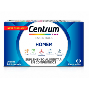 POLIVITAMÍNICO CENTRUM ESSENTIALS HOMEM DE A A ZINCO 60 COMPRIMIDOS