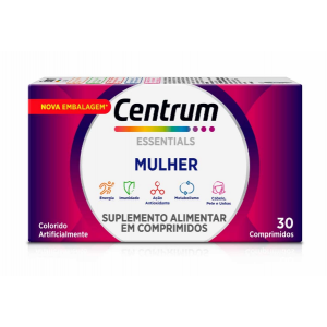POLIVITAMÍNICO CENTRUM ESSENTIALS MULHER DE A A ZINCO 30 COMPRIMIDOS
