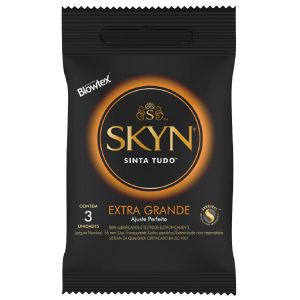 PRESERVATIVO BLOWTEX SKYN EXTRA GRANDE COM 3 UNIDADES