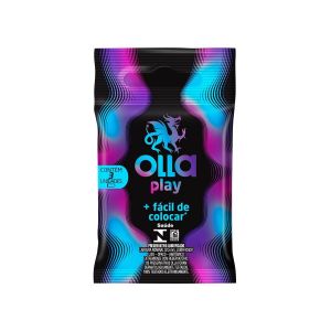 PRESERVATIVO OLLA PLAY FACIL DE COLOCAR COM 3 UNIDADES