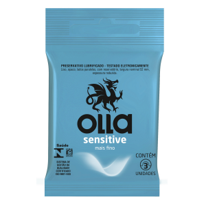 PRESERVATIVO OLLA SENSITIVE COM 3 UNIDADES