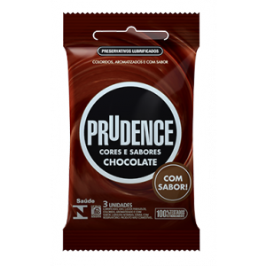 PRESERVATIVO PRUDENCE CHOCOLATE COM 3 UNIDADES