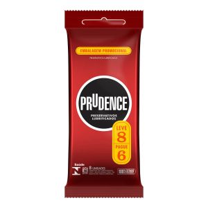 PRESERVATIVO PRUDENCE CLÁSSICO L8/P6 COM 8 UNIDADES