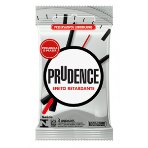 PRESERVATIVO PRUDENCE EFEITO RETARDANTE COM 3 UNIDADES