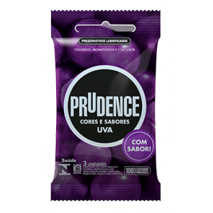 PRESERVATIVO PRUDENCE UVA COM 3 UNIDADES