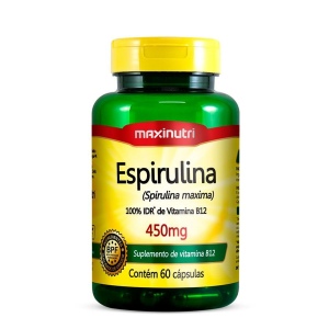 ESPIRULINA 450MG COM 60 CÁPSULAS