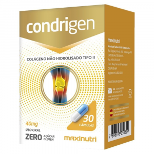 CONDRIGEN COLÁGENO TIPO 2 40MG COM 30 CÁPSULAS