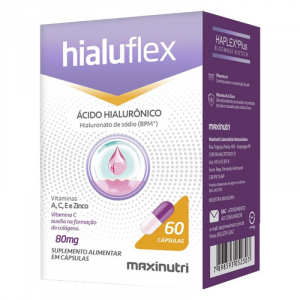 HIALUFLEX ÁCIDO HIALURÔNICO 80MG C/ 60 CÁPSULAS MAXINUTRI